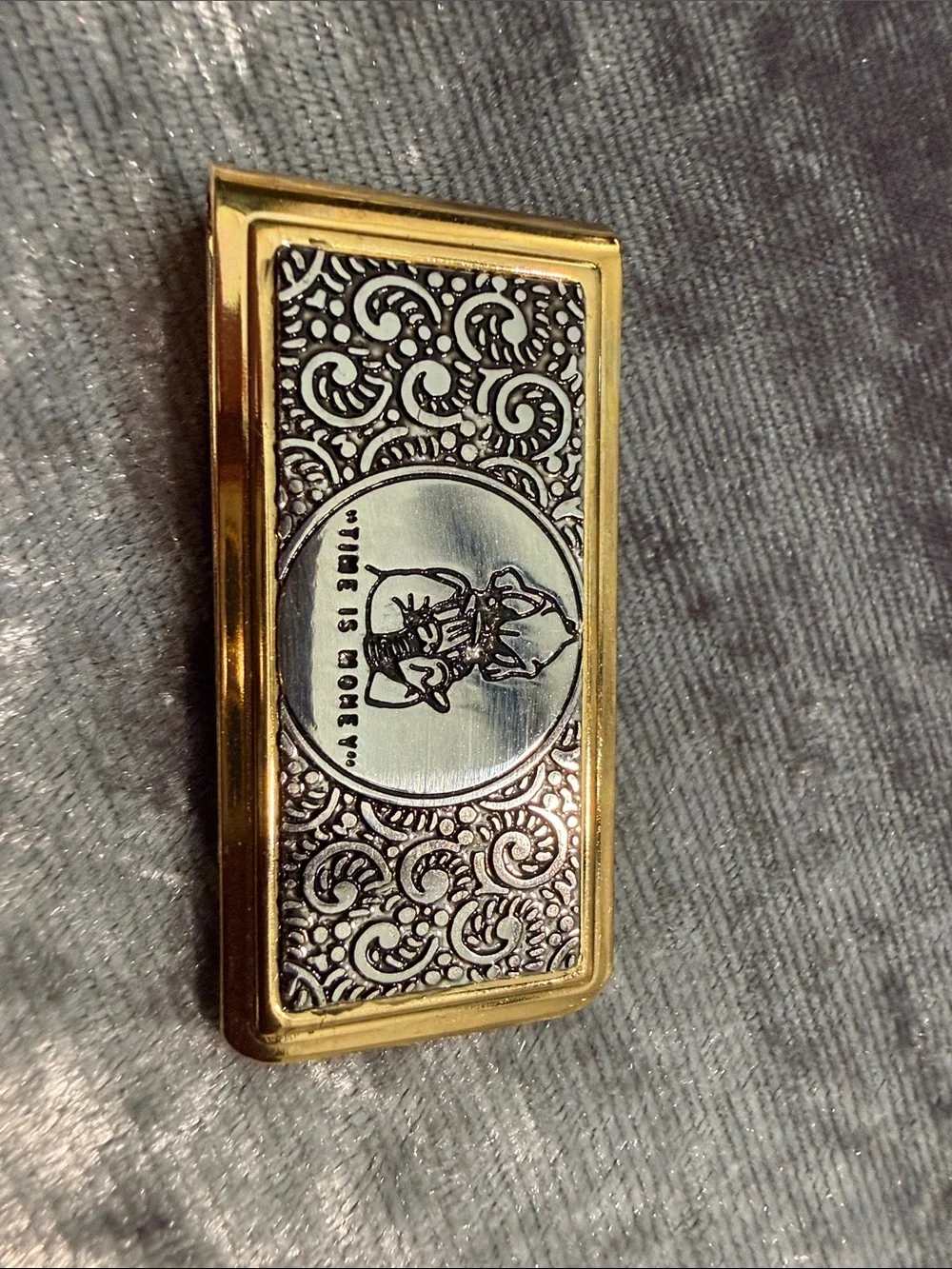 Disney Gold and Silver Scrooge McDuck “Time is Money” Money Clip